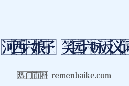 河西六娘子·笑园六咏反义词是什么意思的图片